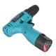 12V Cordless Drill Impact Driver 2 Lithium Rechargeable LED Worklight Hand Electric Power Tools