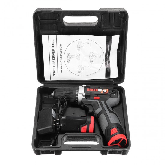 12V Electric Cordless Power Drill Screwdriver 2 Speed LED Lighting W/ 1or 2 Battery