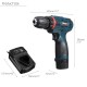 12V Li-Ion Cordless Electric Hammer Drill Driver Hand Kit 1 Speed LED Light