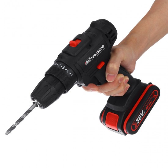 1350r/min Rechargeable Electric Hand Drill Screwdriver Multifunctional For 36V Lithium Battery