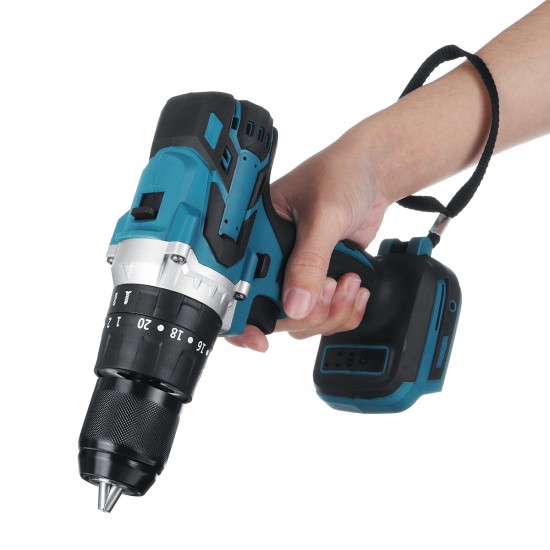 150Nm Brushless Cordless Impact Drill 3 in 1 1500RPM Electric Hammer Drill Screwdriver with LED Working Light