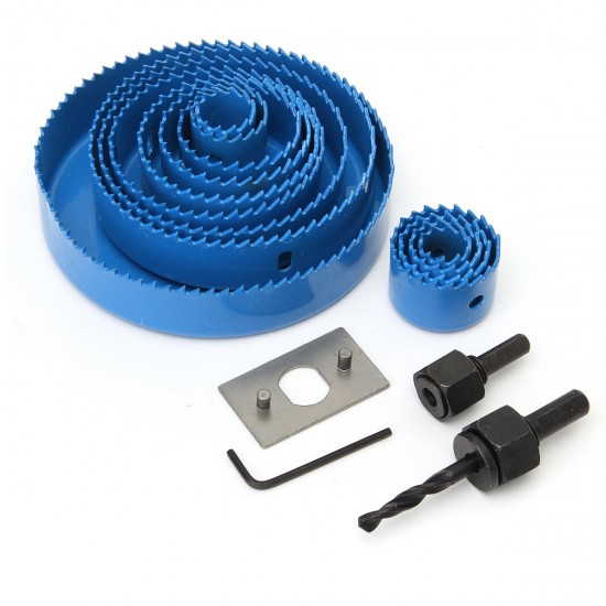 16PC Holesaw Set Circle Wood Round Cutter Hole Saw Drill Bits 19-127mm Tool Kit 16PC Holesaw Set Circle Wood Round Cutter Hole Saw Drill Bits 19-127mm Tool Kit
