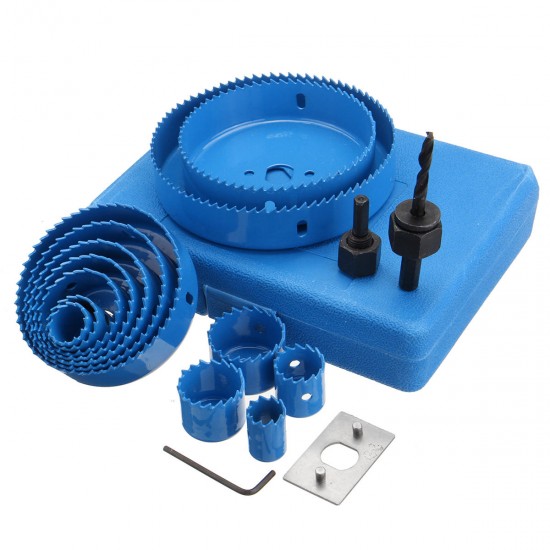 16PC Holesaw Set Circle Wood Round Cutter Hole Saw Drill Bits 19-127mm Tool Kit 16PC Holesaw Set Circle Wood Round Cutter Hole Saw Drill Bits 19-127mm Tool Kit