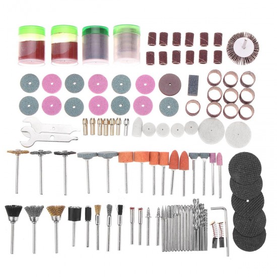 180W Electric Rotary Grinder Polish Sanding Tool Kit 161pcs Grinding Variable Speed Eletric Grinder