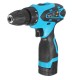 18V Cordless Power Drill 2 Speed Electric Screwdriver Repair Tools Kit W/ 2 Pcs Li-ion Battery