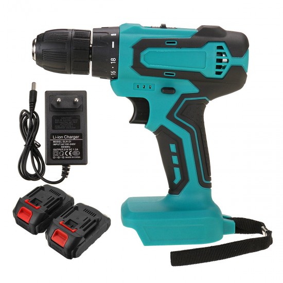 18V Electric Drill 10mm Rechargeable Cordless Power Drills Adapted To Makita Battery With 1 Battery 1 Charger