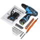 18V Li-ion Battery Cordless Electric Screwdriver Power Drill Repair Tools Kit