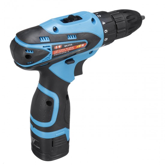 18V Li-ion Battery Cordless Electric Screwdriver Power Drill Repair Tools Kit