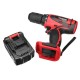 18V Rechargeable Cordless Power Impact Drills Electric Drill One/Two Battery with 28Pcs Accessories