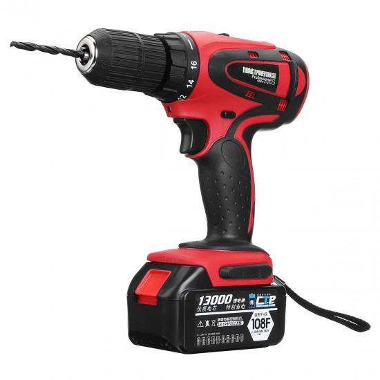 18V Rechargeable Cordless Power Impact Drills Electric Drill One/Two Battery with 28Pcs Accessories