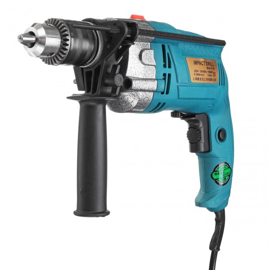 1980W 220V Electric Impact Hammer Drill Household Power Flat Drill 3800RPM