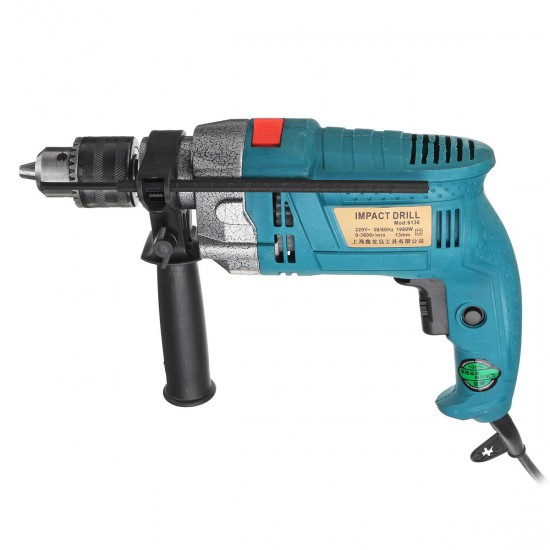1980W 220V Electric Impact Hammer Drill Household Power Flat Drill 3800RPM 1980W 220V Electric Impact Hammer Drill Household Power Flat Drill 3800RPM