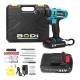 21V 2-Speed Electric Cordless Power Drills Kit 3/8'' Driver Screwdriver W/ 1or 2 Battery 21V 2-Speed Electric Cordless Power Drills Kit 3/8'' Driver Screwdriver W/ 1or 2 Battery