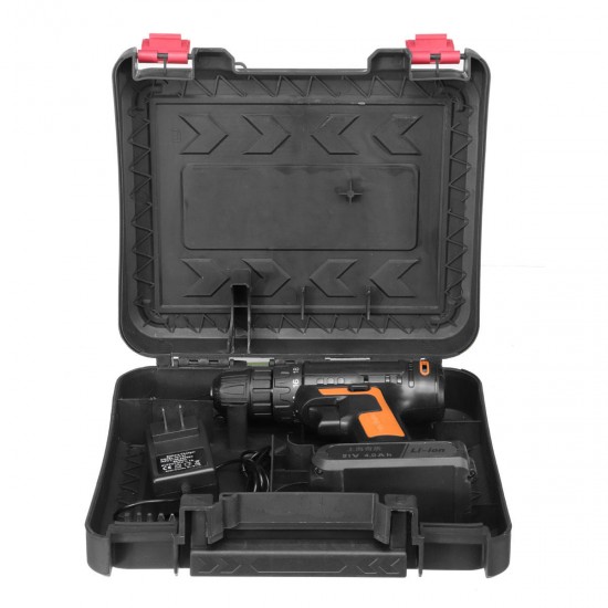 21V 4000mAh Cordless Power Drills 18+1 Electric Screw Driver Rechargeable with 1 Li-ion Battery 21V 4000mAh Cordless Power Drills 18+1 Electric Screw Driver Rechargeable with 1 Li-ion Battery
