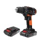 21V 4000mAh Cordless Rechargeable Power Drill Driver Electric Screwdriver with 1 or 2 Li-ion Battery