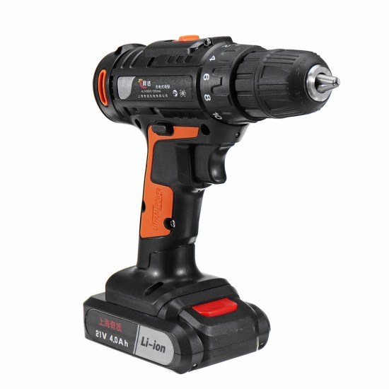 21V 4000mAh Cordless Rechargeable Power Drill Driver Electric Screwdriver with 1 or 2 Li-ion Battery 21V 4000mAh Cordless Rechargeable Power Drill Driver Electric Screwdriver with 1 or 2 Li-ion Battery
