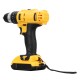 21V Cordless Drill Driver 18+3 Torque Multi-functional Household Electric Screwdriver W/ 2X 1500mAh Li-ion Battery 21V Cordless Drill Driver 18+3 Torque Multi-functional Household Electric Screwdriver W/ 2X 1500mAh Li-ion Battery
