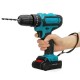 21V Cordless Electric Drill Rechargeable Screwdriver 2 Speed Woodworking Tool