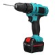 21V Cordless Impact Power Drill Electric Screwdriver Set with 2 Li-ion Batteries 21V Cordless Impact Power Drill Electric Screwdriver Set with 2 Li-ion Batteries