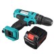 21V Cordless Impact Power Drill Electric Screwdriver Set with 2 Li-ion Batteries 21V Cordless Impact Power Drill Electric Screwdriver Set with 2 Li-ion Batteries