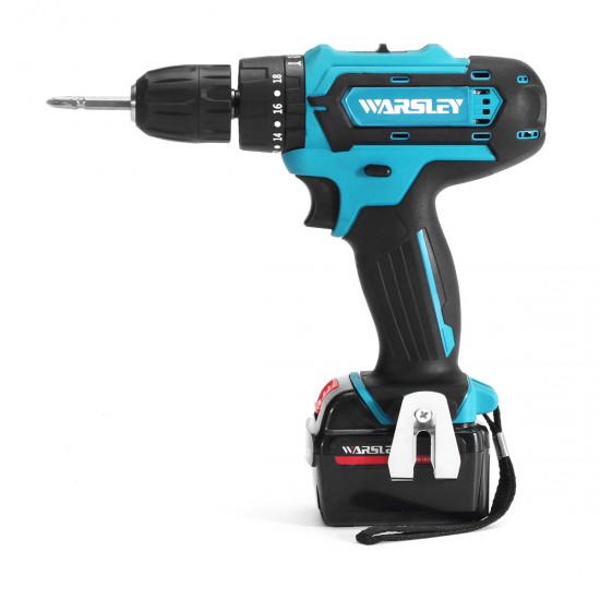 21V Cordless Impact Power Drill Rechargeable 2 Speed Electric Screwdriver Driver with 2 Batteries