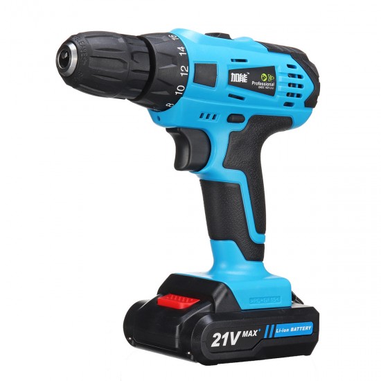 21V Cordless Power Drill 2 Speed Electric Screwdriver with 2 Multipurpose Li-ion Batteries 21V Cordless Power Drill 2 Speed Electric Screwdriver with 2 Multipurpose Li-ion Batteries