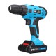 21V Cordless Power Drill 2 Speed Electric Screwdriver with 2 Multipurpose Li-ion Batteries