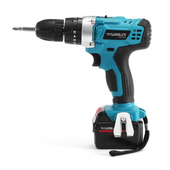 21V Cordless Power Impact Drill Rechargeable 2 Speed Electric Screwdriver Driver with 2 Batteries