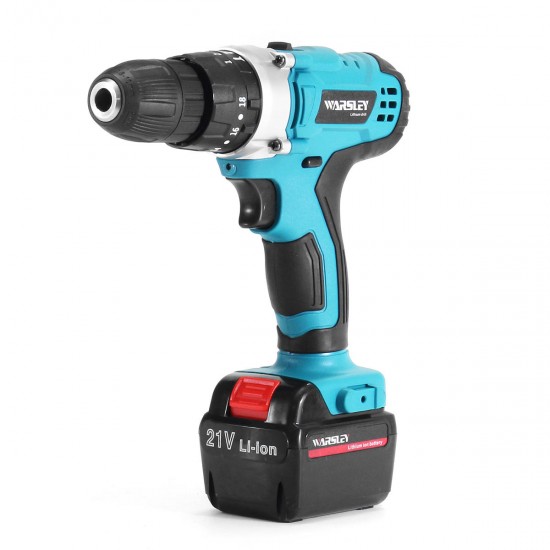 21V Cordless Power Impact Drill Rechargeable 2 Speed Electric Screwdriver Driver with 2 Batteries