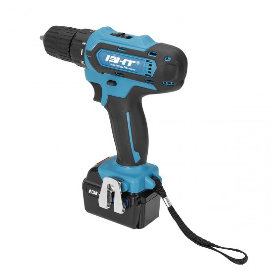 21V Impact Drill Cordless Electric Drill 18+1 Stage Lithium Power Drills Power Drilling Tool