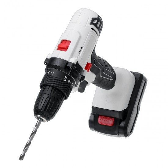 21V Lithium Battery Multifunctional Drill 2 Speed Electric Cordless Drill Electric Screwdriver With Bits Set & Battery