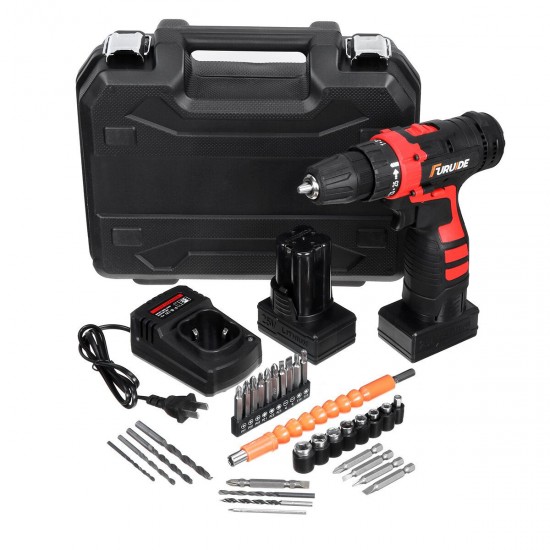 25 V Drill 2 Speed Electric Cordless Drill Driver with Bits Set Batteries 25 V Drill 2 Speed Electric Cordless Drill Driver with Bits Set Batteries