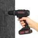 25V 3/8'' Cordless Rechargeable Electric Impact Hammer Screwdriver Drill Power with 1 Battery
