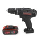 25V 3/8'' Cordless Rechargeable Electric Impact Hammer Screwdriver Drill Power with 1 Battery