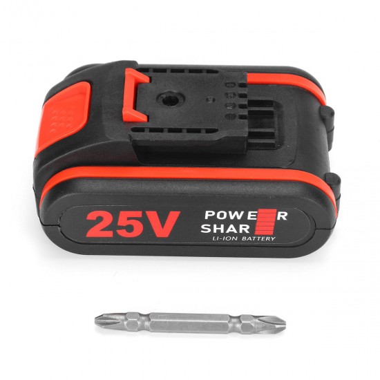 25V 3/8'' Cordless Rechargeable Electric Impact Hammer Screwdriver Drill Power with 1 Battery