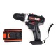 25V Cordless Electric Screwdriver Rechargable Power Drills Driver Tool 2200mAh Li-ion Battery