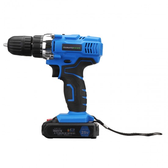 25V Dual Speed Cordless Drill Driver Electric Drill Rechargable Power Drills Driver Tool