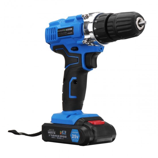 25V Dual Speed Cordless Drill Driver Electric Drill Rechargable Power Drills Driver Tool