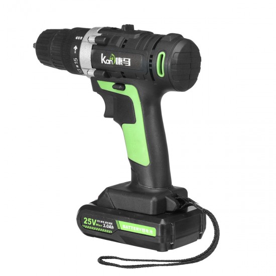 25V Electric Screwdriver 3.0Ah Li-ion Battery Rechargeable Cordless Drill 2 Speed