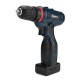 25V Li-Ion Cordless Electric Hammer Power Drill Driver Hand Kit 2 Speed LED Waterproof