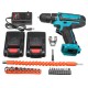 25V Rechargable Lithium Power Dirlls Set Cordless Electric Drill 2 Speed Adjustment LED Lighting Screw Tool With 1 Or 2 Batteries 25V Rechargable Lithium Power Dirlls Set Cordless Electric Drill 2 Speed Adjustment LED Lighting Screw Tool With 1 Or 2 Batteries