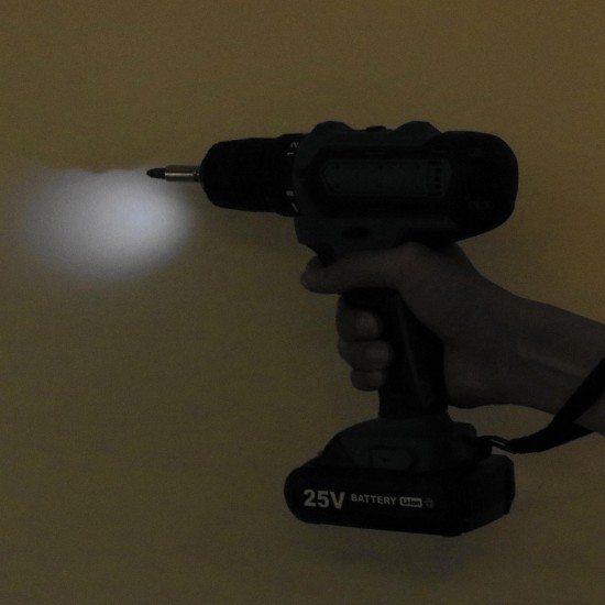 25V Rechargable Lithium Power Dirlls Set Cordless Electric Drill 2 Speed Adjustment LED Lighting Screw Tool With 1 Or 2 Batteries 25V Rechargable Lithium Power Dirlls Set Cordless Electric Drill 2 Speed Adjustment LED Lighting Screw Tool With 1 Or 2 Batteries
