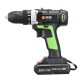 25V Rechargeable Cordless Electric Drill Screwdriver W/ 1 or 2 Lithium Battery 1500mAh