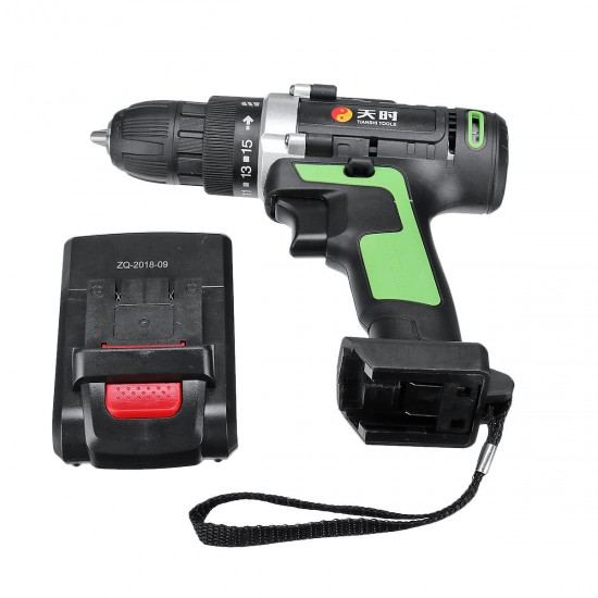 25V Rechargeable Cordless Electric Drill Screwdriver W/ 1 or 2 Lithium Battery 1500mAh