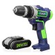 26V Electric Cordless Drill LCD Display 15 Torque Double Speed Adjustbale Power Drills W/ Li-Ion Battery Power Adapter