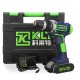 26V Electric Cordless Drill LCD Display 15 Torque Double Speed Adjustbale Power Drills W/ Li-Ion Battery Power Adapter