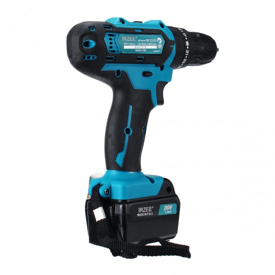 26V Impact Drill Cordless Electric Drill 25+3 Stage Lithium Power Drills Drilling Tool