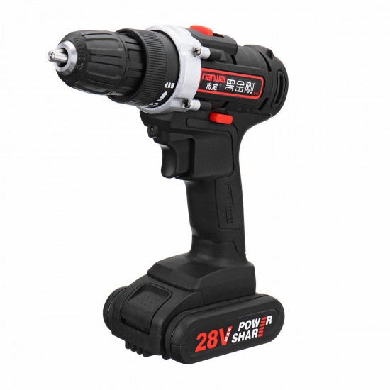 28V Cordless Power Drills Double Speed Electric Drill W/ 1 or 2 Li-ion Battery