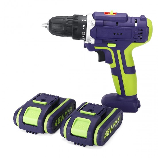 3 In 1 Hammer Drill 48VF Cordless Drill Double Speed Power Drills LED lighting 1/2Pcs Large Capacity Battery 50Nm 25+1 Torque Electric Drill 3 In 1 Hammer Drill 48VF Cordless Drill Double Speed Power Drills LED lighting 1/2Pcs Large Capacity Battery 50Nm 25+1 Torque Electric Drill