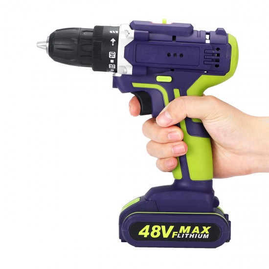 3 In 1 Hammer Drill 48VF Cordless Drill Double Speed Power Drills LED lighting 1/2Pcs Large Capacity Battery 50Nm 25+1 Torque Electric Drill 3 In 1 Hammer Drill 48VF Cordless Drill Double Speed Power Drills LED lighting 1/2Pcs Large Capacity Battery 50Nm 25+1 Torque Electric Drill
